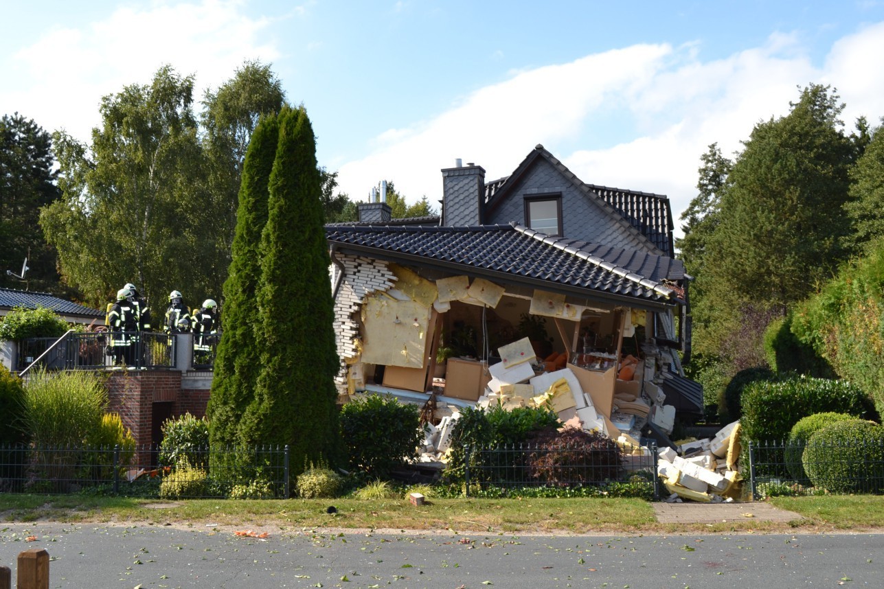 Die Explosion ereignete sich in diesem Anbau. Ein Teil der Mauern stürzte ein