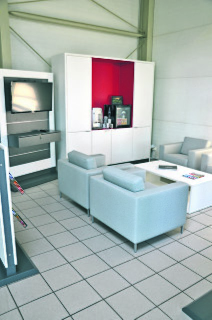 Der Aufenthaltsbereich für die Kunden