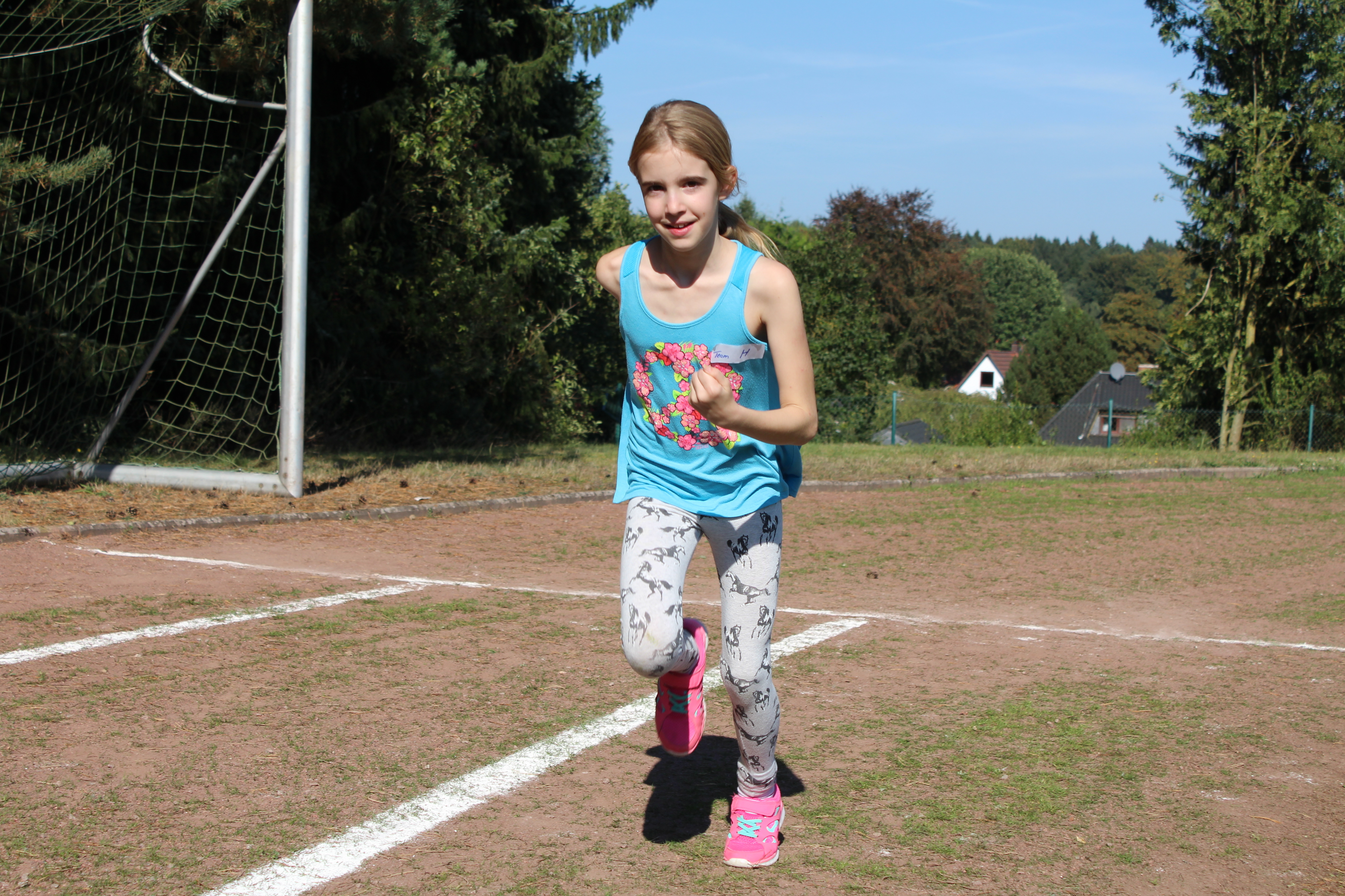 Janina gab für ihr Sportabzeichen Vollgas beim Sprint