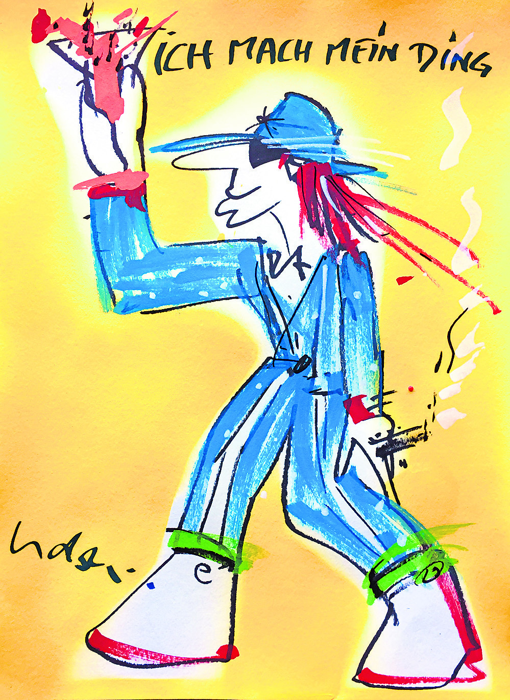 Dieses Bild von Udo Lindenberg wird in Tostedt für den guten Zweck versteigert