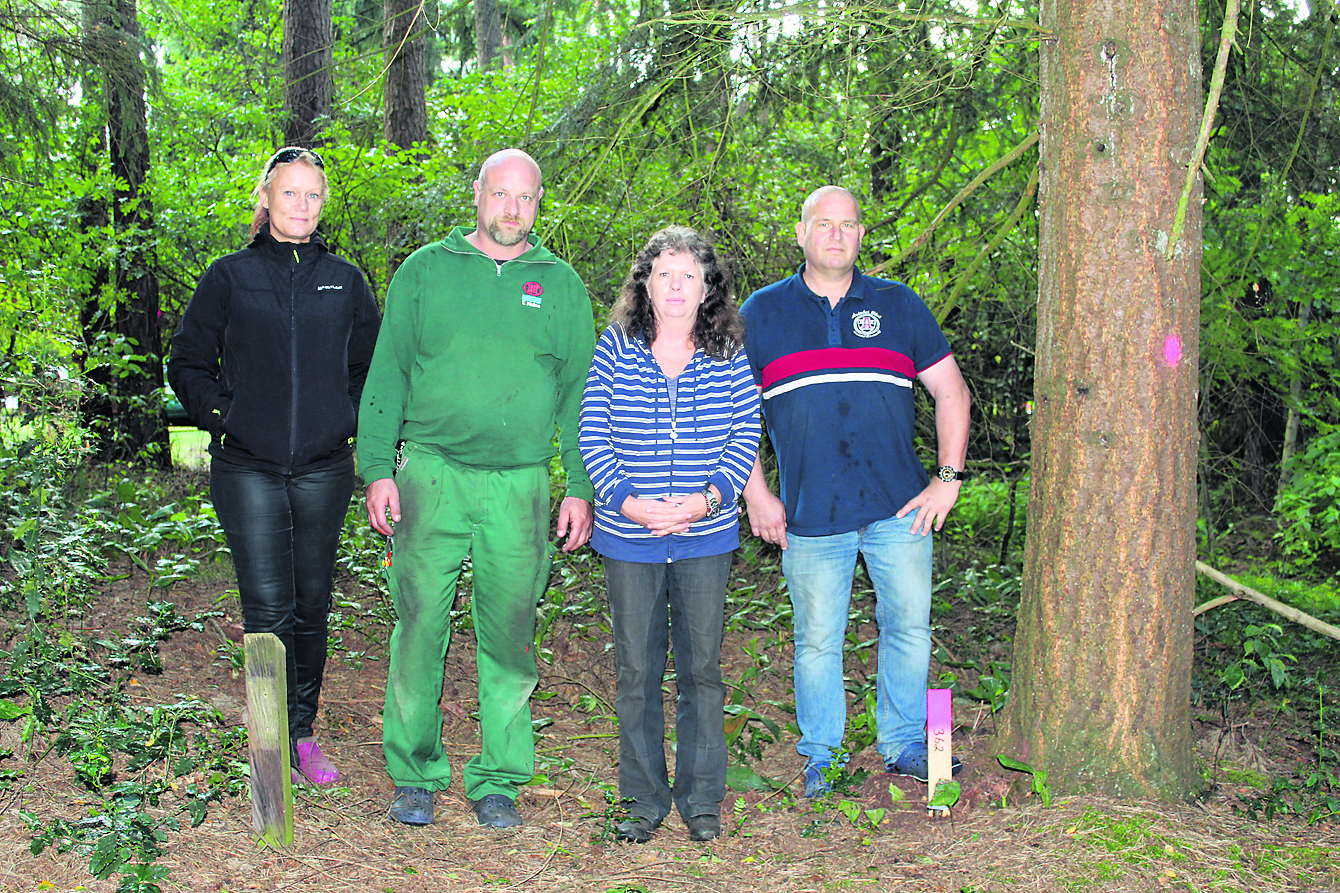 Wollen den Wiesenweg erhalten (v. li.): Silvia und Torsten Heins, Petra Gundelach und Holger Geske