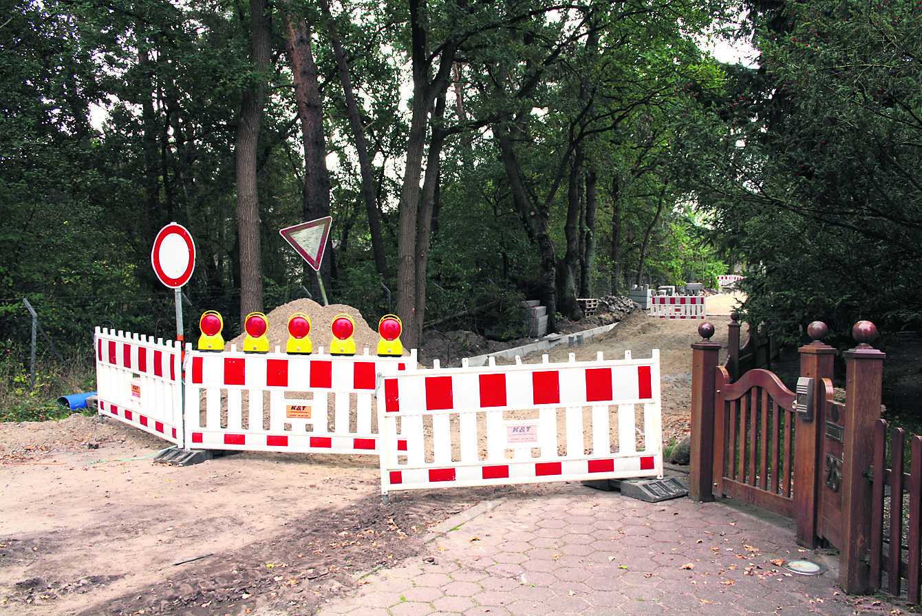 Seit April laufen die Bauarbeiten in der Straße "Am Horster Dreieck" - zum Leidwesen der Anwohner