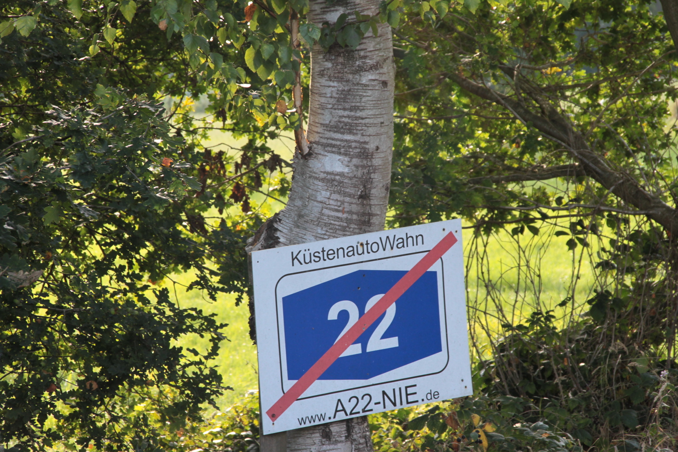 Protestschild im Landkreis Stade