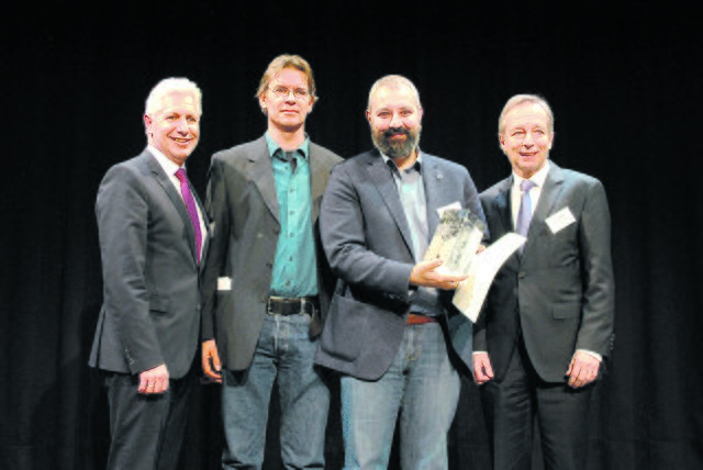 Bei der Preisverleihung (v. li.): Rainer Rempe, Sven Dunker, Antonino Condorelli und Heinz Lüers