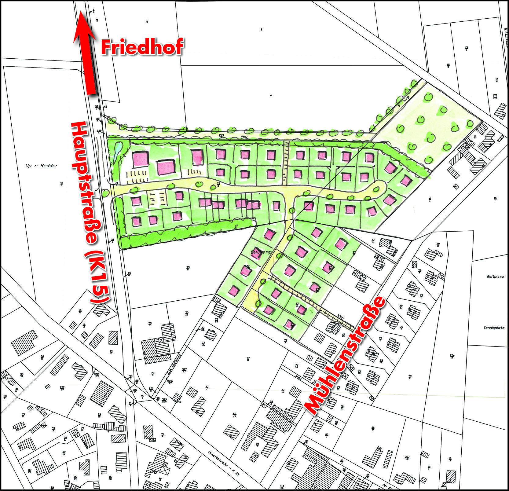 So sieht der Bebauungsplan "Gußkamp" in Heidenau laut Planungsbüro Patt aus