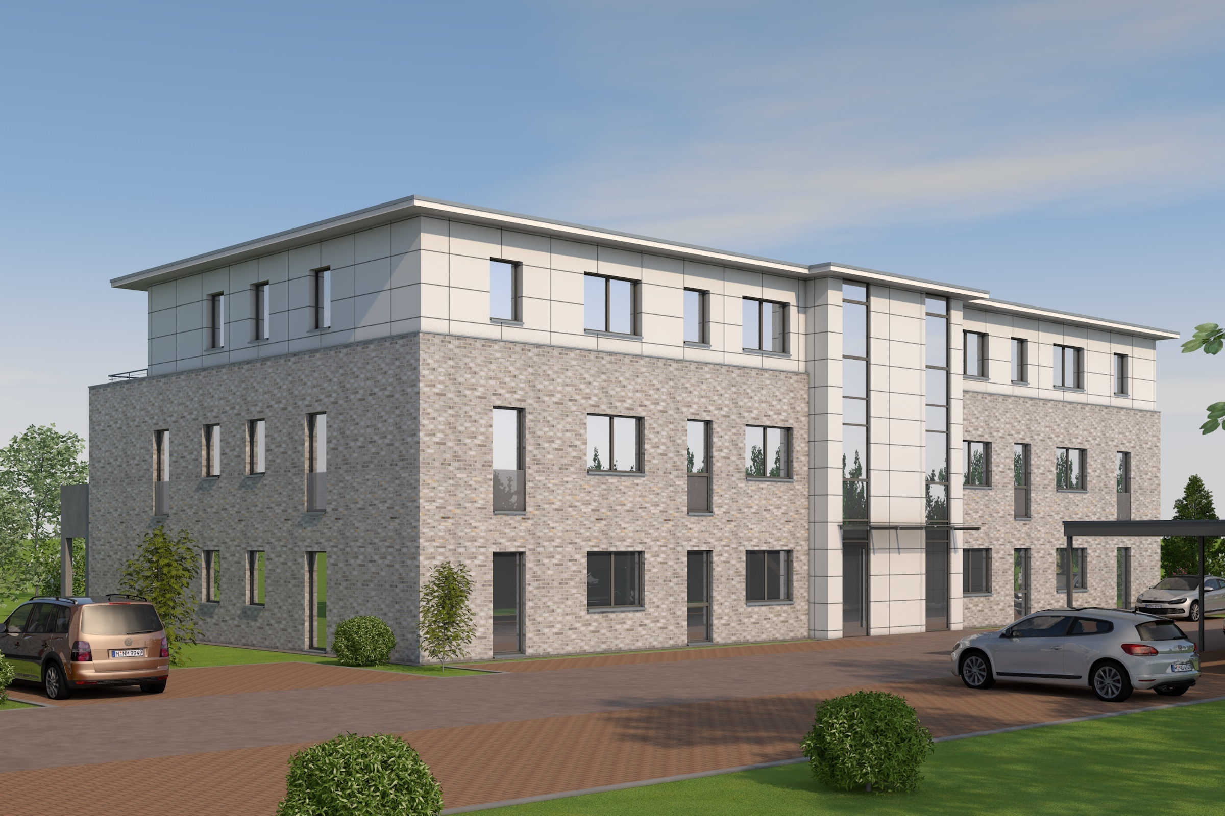 So könnten die Gebäude aussehen, die die Planungsgemeinschaft Nord an der Straße Am Bahnhof bauen will