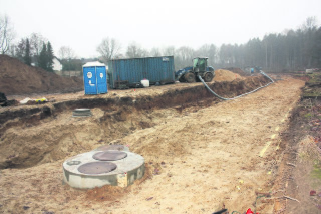 An der Schaftrift laufen derzeit die vorbereitenden
Baumaßnahmen, z.B. an der Erschließungsstraße
