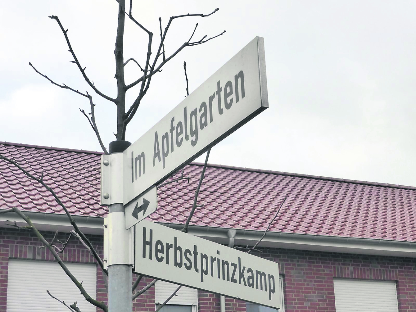 Die Straßen „Im Apfelgarten“ und „Herbstprinzkamp“ sollen neben weiteren Straßen im Januar 2017 gewidmet werden