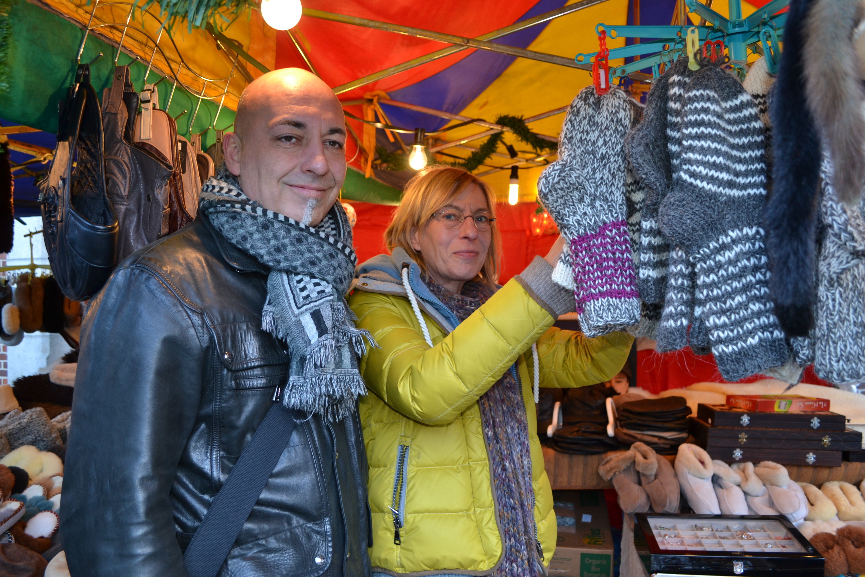 Heike und Jörg Köpcke gefielen die warmen Socken