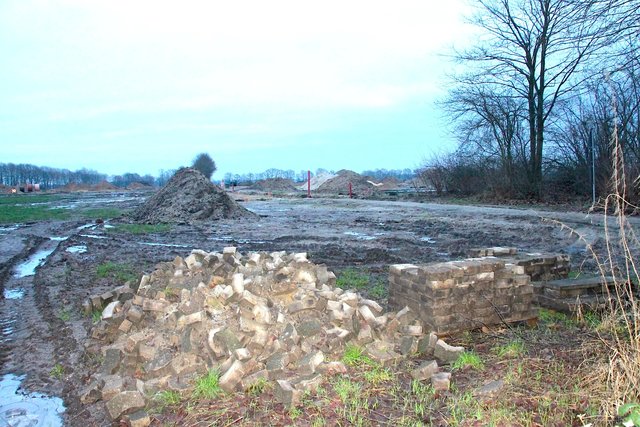 Erschließungsarbeiten im neuen Baugebiet