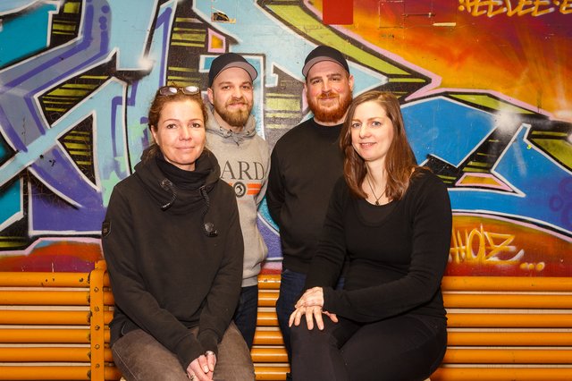 Das Team des Buchholzer Jugendzentrums: (v. li.) Simone Fehling, Simon Hoecke, Axel Kalauch und Anika Lucas