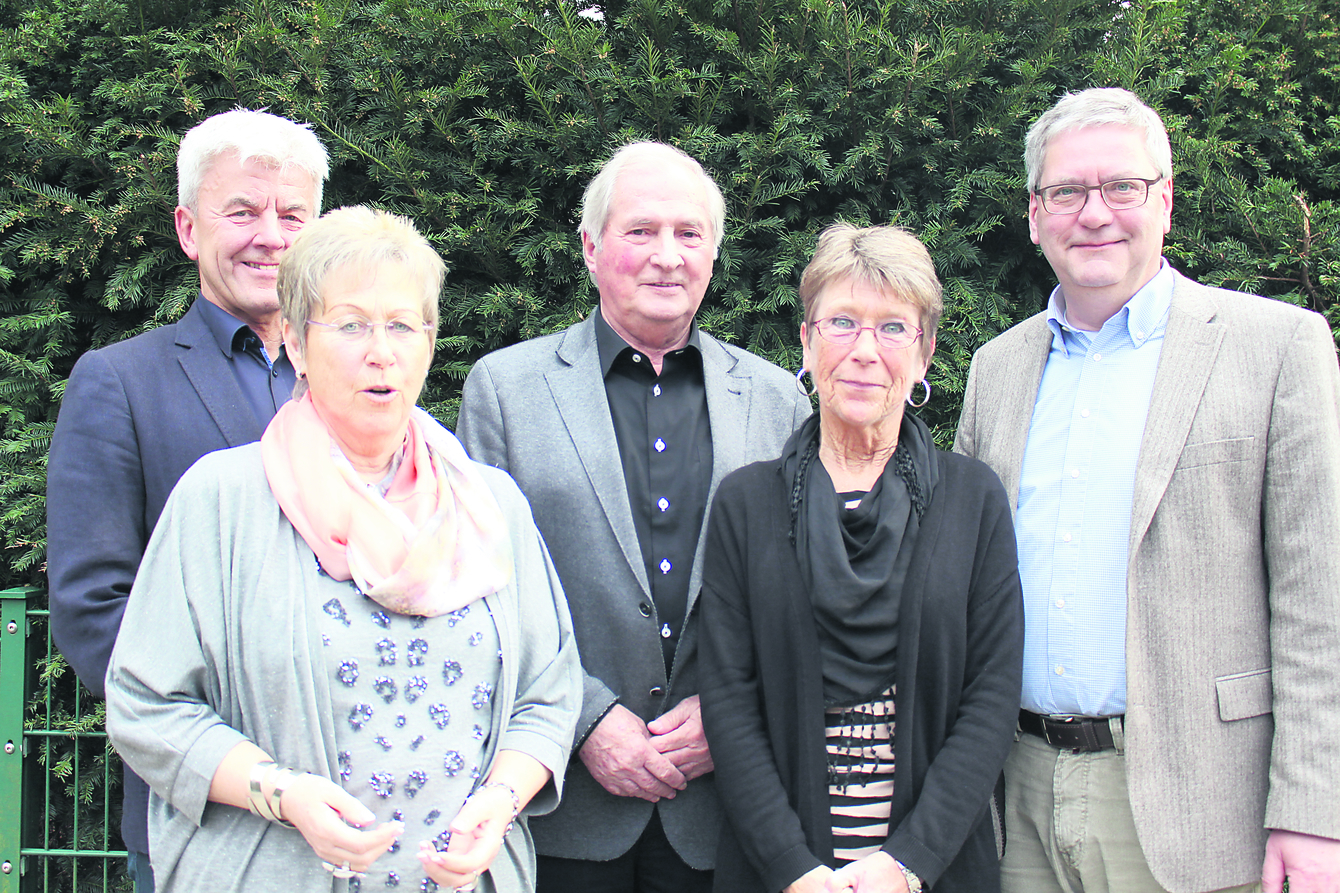 Der Vorstand der KKI (v.li.): Udo Pagenkämper, Giesela Sorge, Hans-Jürgen Förster, Traute Henk und Thomas Hempel