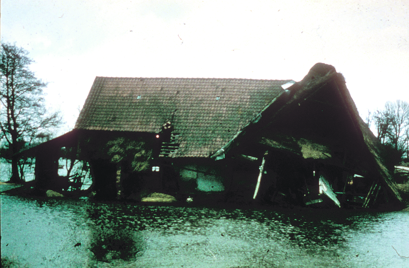 Am Achterdeich in Stelle wurde dieses Haus durch die Flut zerstört