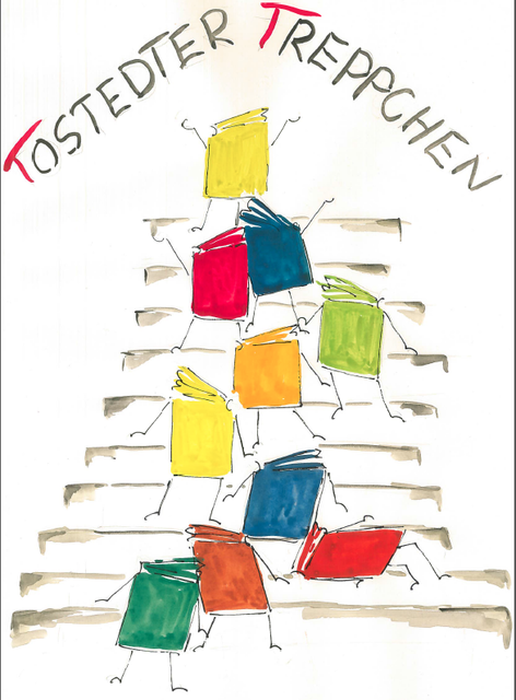 Das Logo des "Tostedter Treppchens" hat Illustratorin und Bücherei-Fördervereinsmitglied Ilse Tibke entwickelt | Foto: Ilse Tibke