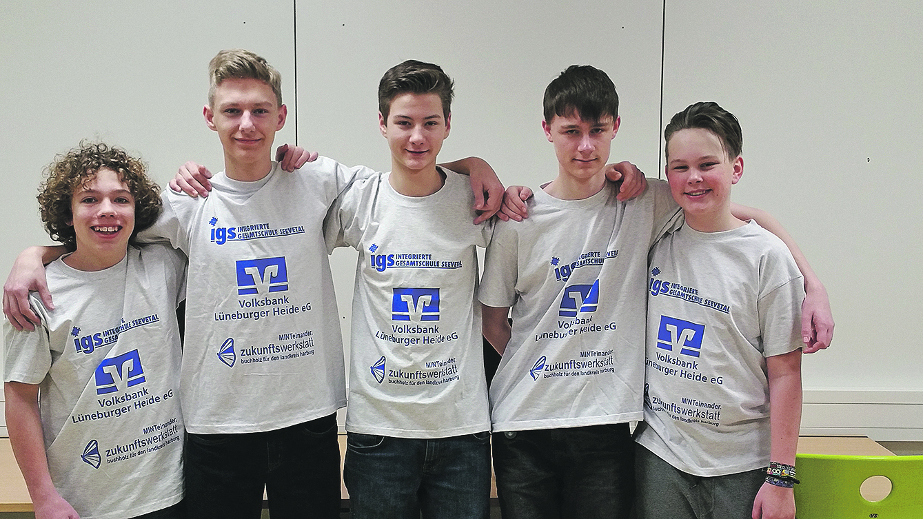 Das "Team Shadow": (v. li.) Jonathan Quack, Pascal Hardt, Eric Wittke, Niklas Tschentscher und Henri Rasokat