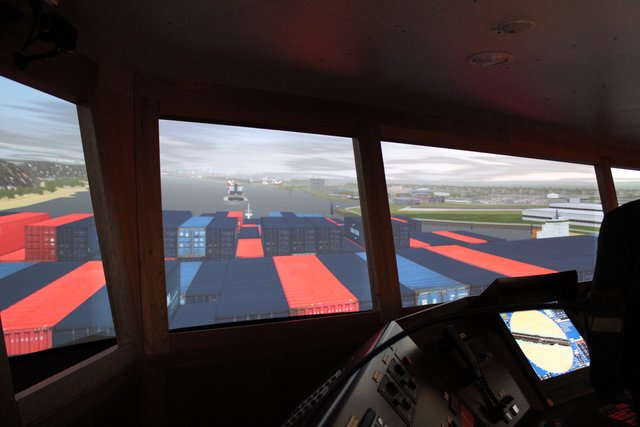 Wie echt: Der Ausblick in den Hamburger Hafen