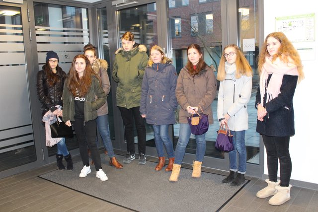 Die Schüler bei der Begrüßung