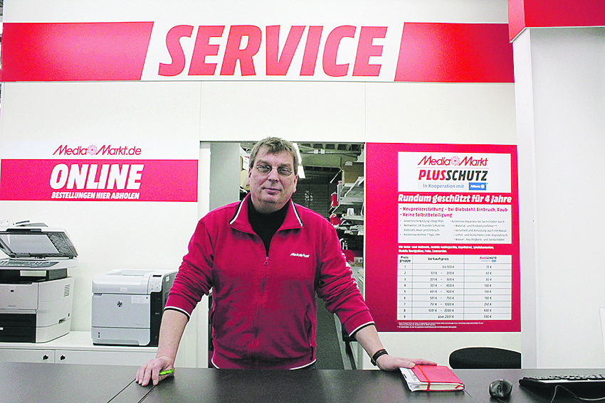 Garantiefall, Reparatur oder Austausch: Thomas Krause (Media Markt Buxtehude) findet im Reparaturfall für jeden Kunden die bestmögliche Lösung