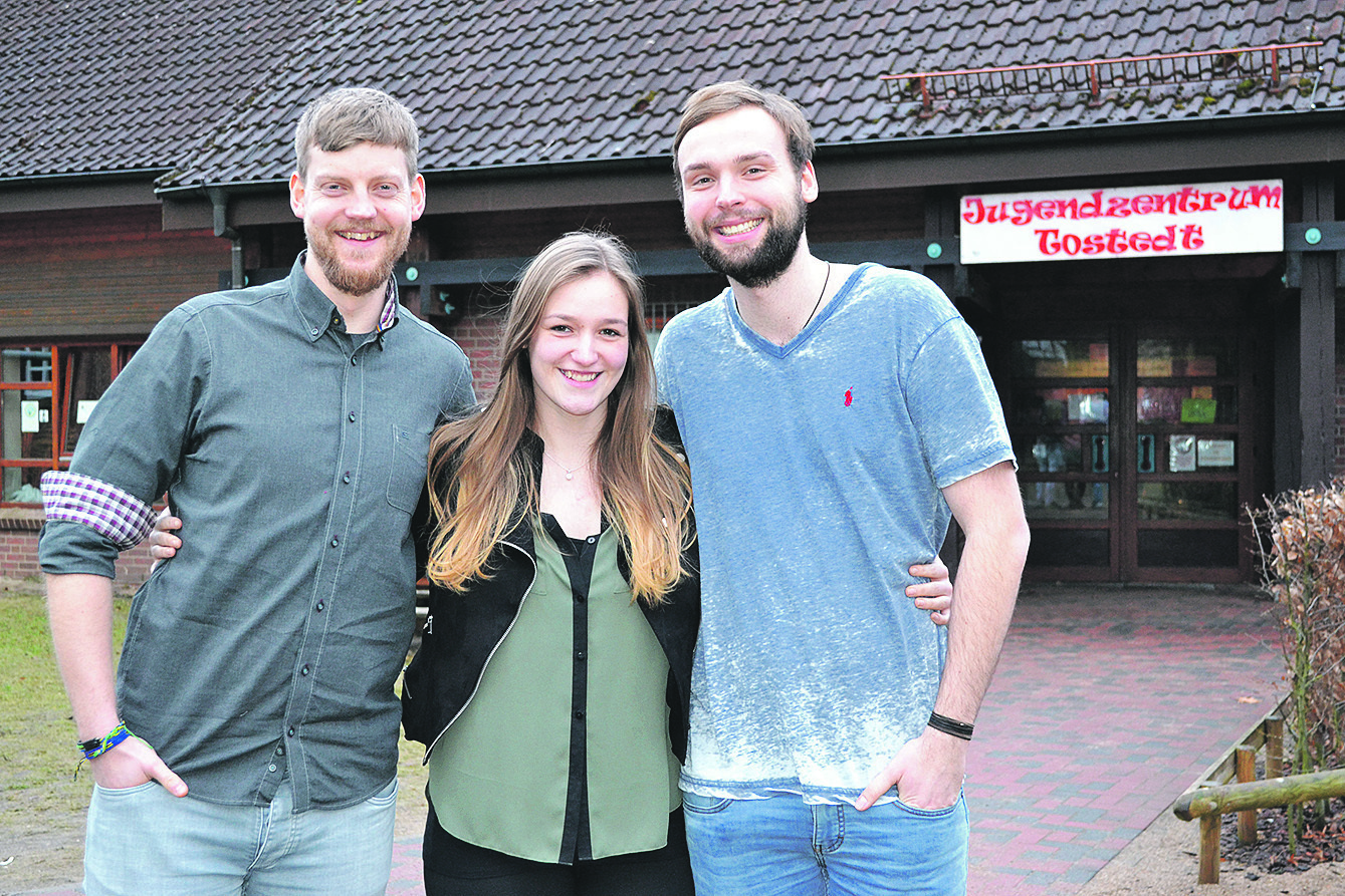 Das JUZ-Team (v. li.): Benjamin Gaum, Jacqueline Kämpfer und Lennard Weiß