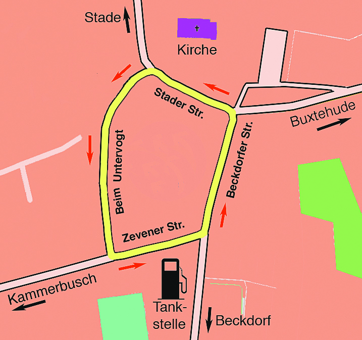 Eine interessante Idee: eine Ringstraße nimmt den Verkehr auf