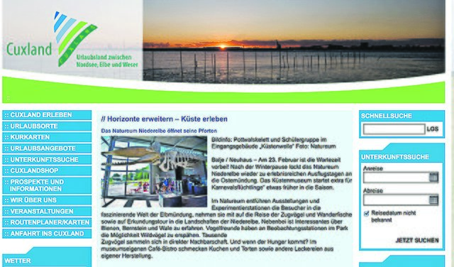 Der Landkreis Cuxhaven wirbt im Internet mit dem Natureum