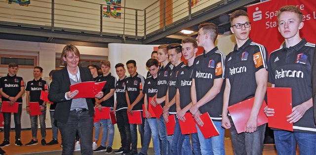 U 17-Fußballteam des VfL Güldenstern Stade