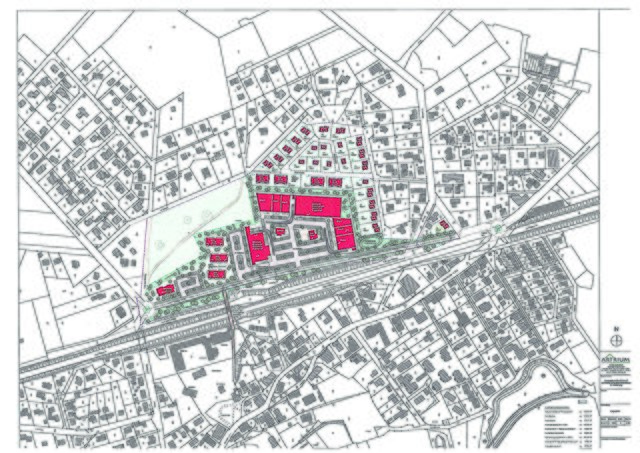 Das Areal, auf dem der Architekt Ulrich Salvers seine
Vorstellungen verwirklichen will, ist riesig