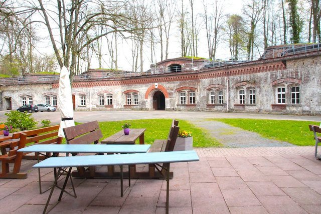 Besucherterrasse in der Festung Grauerort