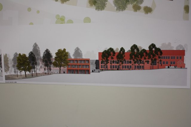Ansicht von der Parkstraße mit dem Anbau (li.) und dem Altbestand