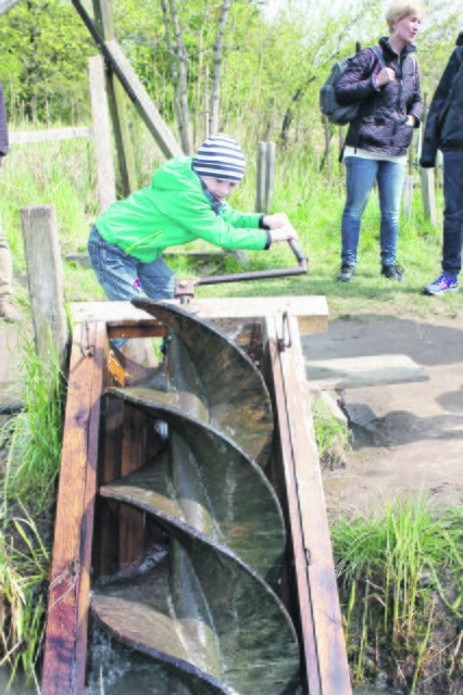 Handarbeit: Fiete (5) aus Lüneburg
hatte Spaß am Wasserlauf