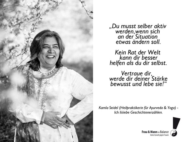Sie ist bereits bei der Kampagne dabei: Heilpraktikerin Kamla Seidel. Auch Landrat Michael Roesberg und Schauspielerin Ruth Meyer machen mit