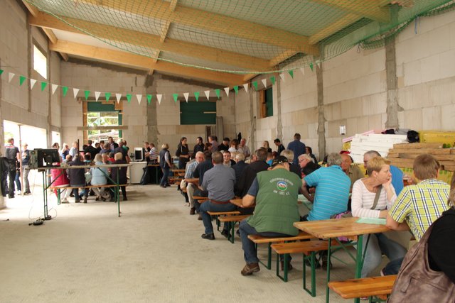 Das Richtfest wurde in der Halle der Bogenschützen gefeiert