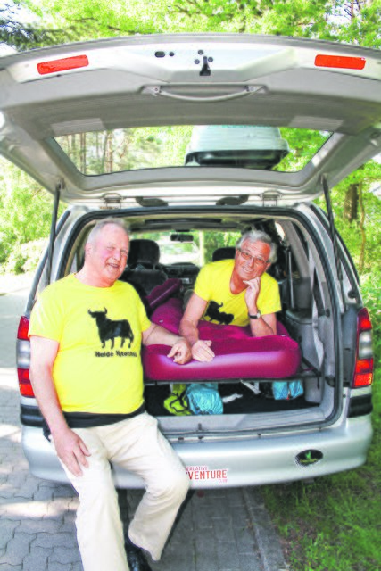 Die Nächte werden die beiden Seevetaler entweder im Zelt oder im Auto verbringen