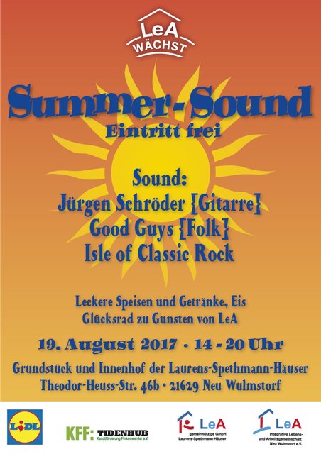 Das Plakat zum großen Sommerfest