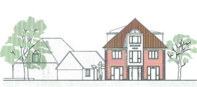 Der Entwurf: So soll der Geschäftshaus- und Wohn-Neubau an der Hauptstraße in Salzhausen später aussehen