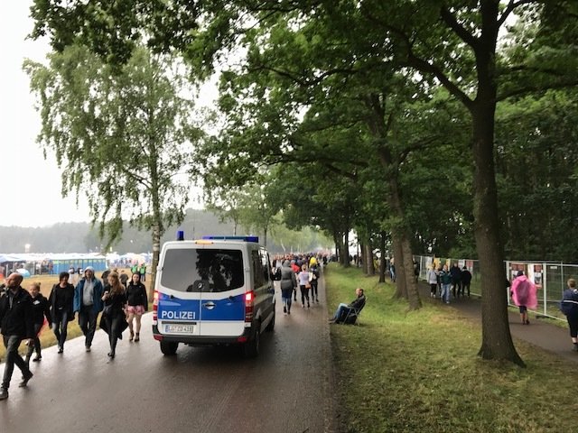 Die Polizei war auf dem Festival-Gelände ständig präsent