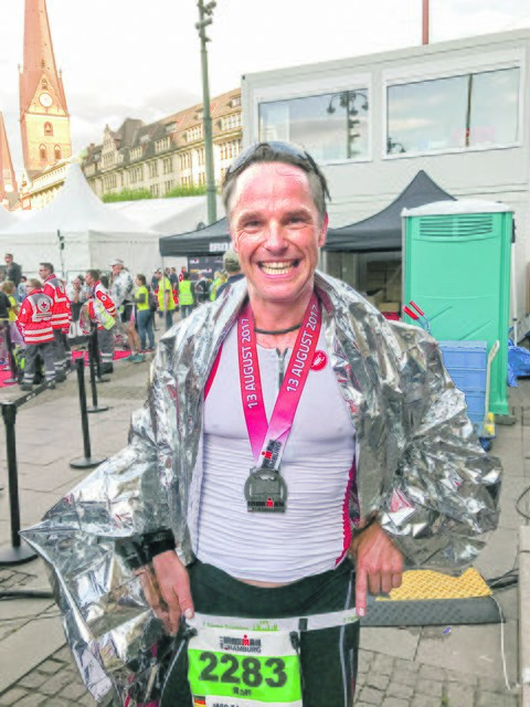 Im Ziel waren alle Schmerzen vergessen: Ralf von Frieling | Foto: Thieme
