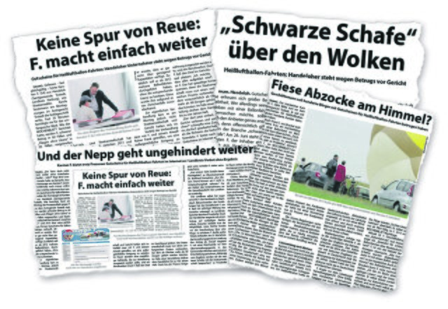 Das WOCHENBLATT berichtetet immer wieder über den mutmaßlichen Ballonfahrt-Betrüger Karsten F.