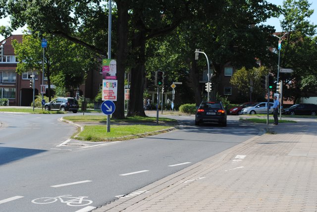 Auch in Buchholz finden sich zahlreiche Wahlpakate an Verkehrsschildern