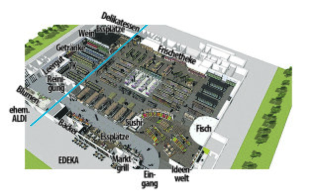 So wird der Edeka-Markt von Herbert Meyer
in Nenndorf nach der Erweiterung aussehen
