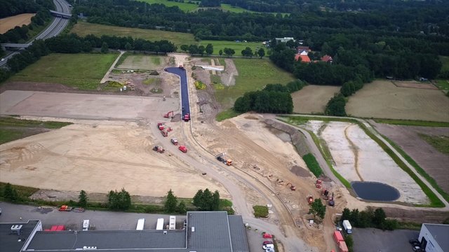 Gewerbegebiet „Am Bauhof Nord“ (Bosteler Feld) in Seevetal-Hittfeld: Größe des Gebiets (Bruttofläche): 8,5 Hektar. Die Erschließung des Gebietes wird in wenigen Tagen fertiggestellt sein. Für Unternehmen noch verfügbare Freifläche: 1 Hektar. Ansiedlung von aktuell sieben Unternehmen mit 117 Arbeitsplätzen. | Foto: WLH