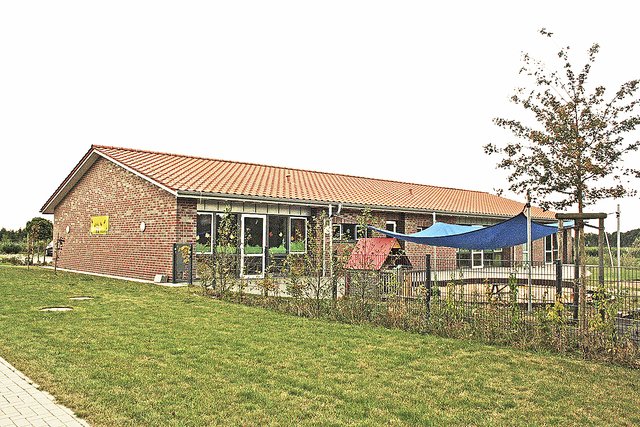 Die Krippegebäude am „Achtern Schünen“ könnte an
einen privaten Träger verkauft werden Fotos: mi