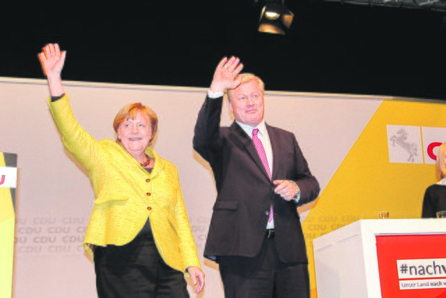 Die Stimmung im Wahlkampf-Endspurt war gut - Angela Merkel und Bernd Althusmann ernteten viel Applaus