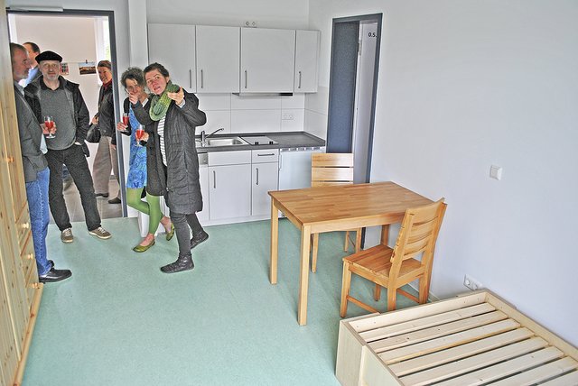 Bei einer Führung: eines der noch unbewohnten Apartments