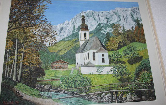 Alpenpanorama, gemalt von Günther Kensik