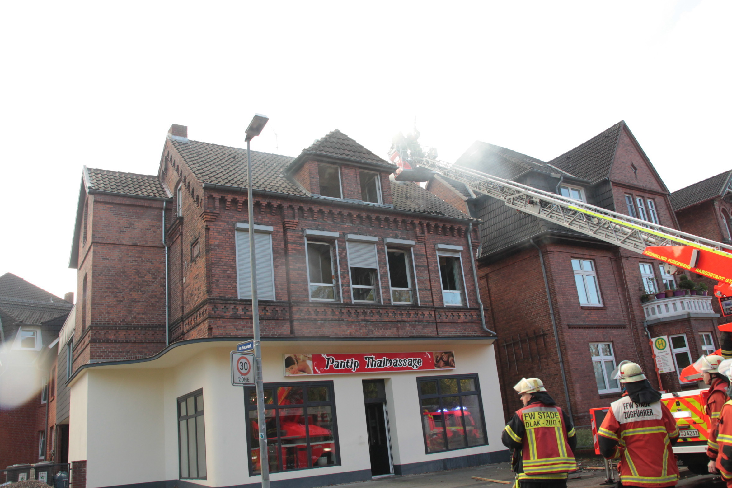 Drehleiter im Einsatz