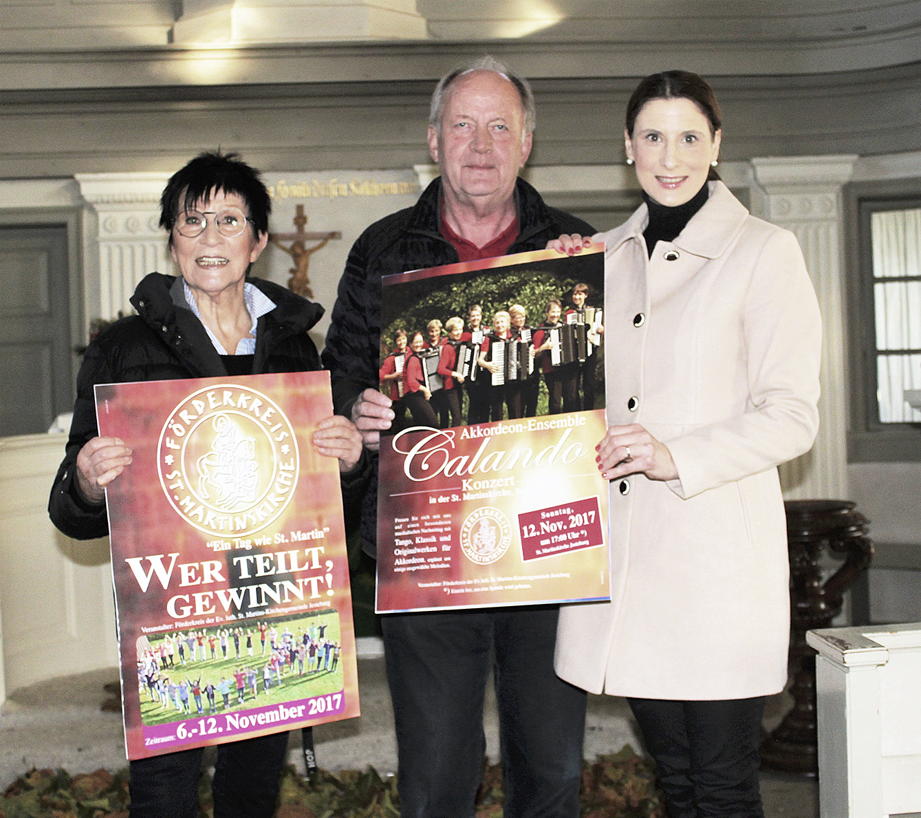 Freuen sich auf die St- Martins-Woche in Jesteburg (v. li.): Heidi Seekamp, Hans-Jürgen Meyer und Dr. Hiska Karrasch-Bergander vom Förderkreis der St. Martins-Kirchengemeinde