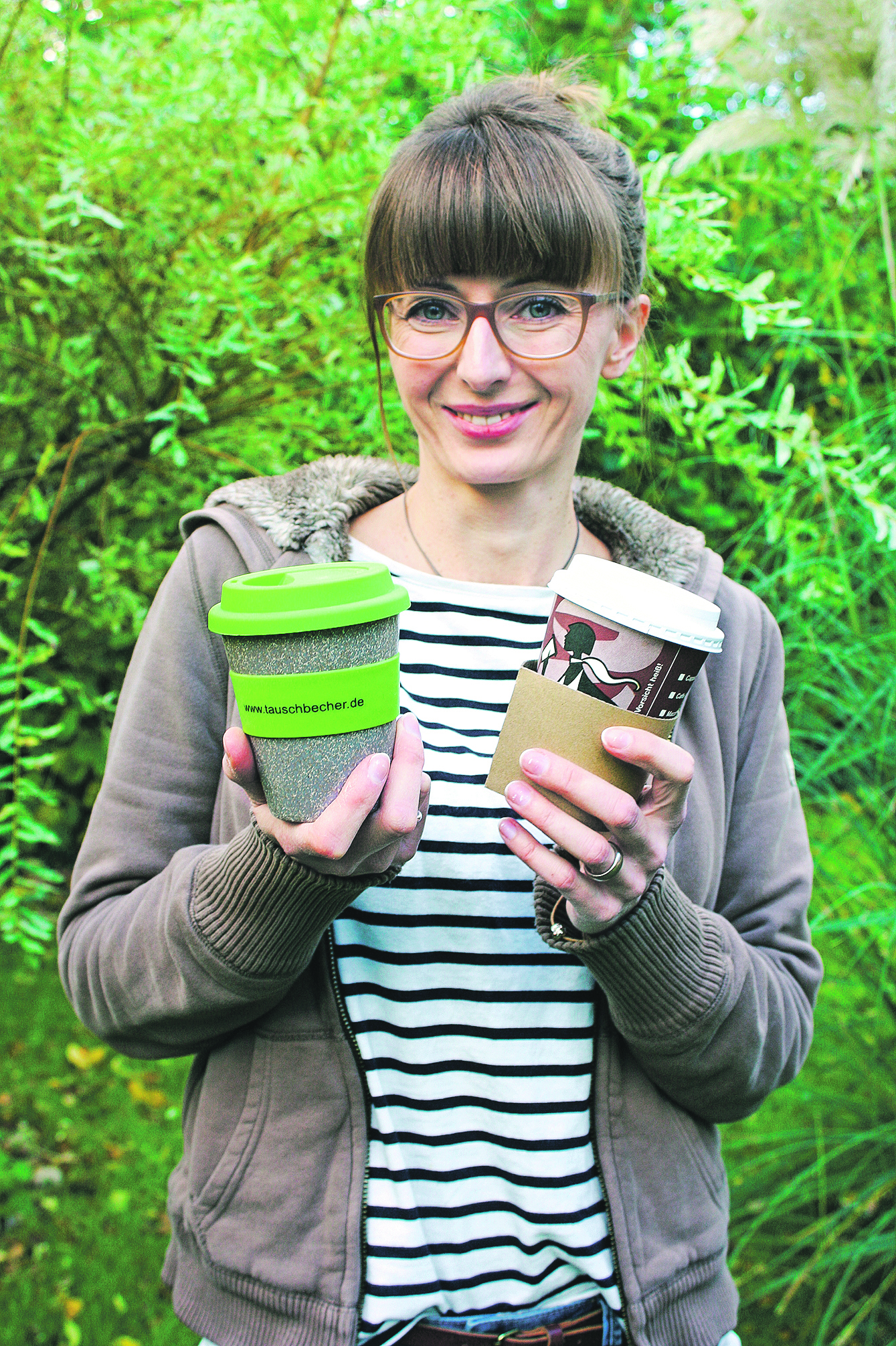 Den "Coffee-to-Becher" hat Alexandra Miemczyk längst gegen einen Mehrweg-Tauschbecher getauscht