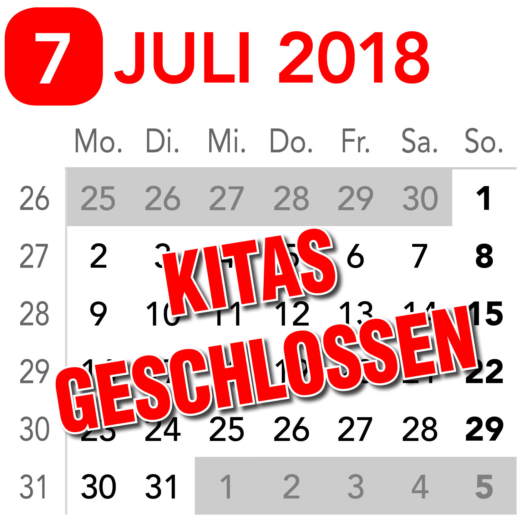 Im kommenden Sommer sind viele Kitas für drei Wochen geschlossen
