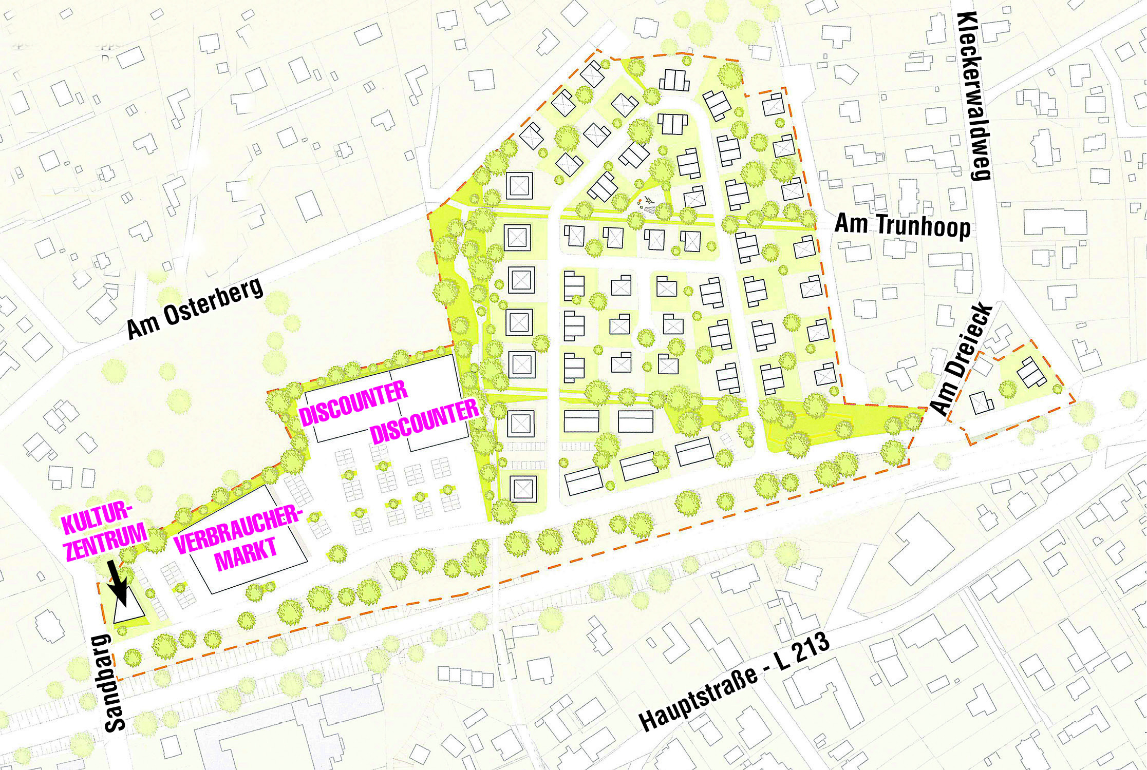 So könnte das neue Quartier am Sandbarg entwickelt werden